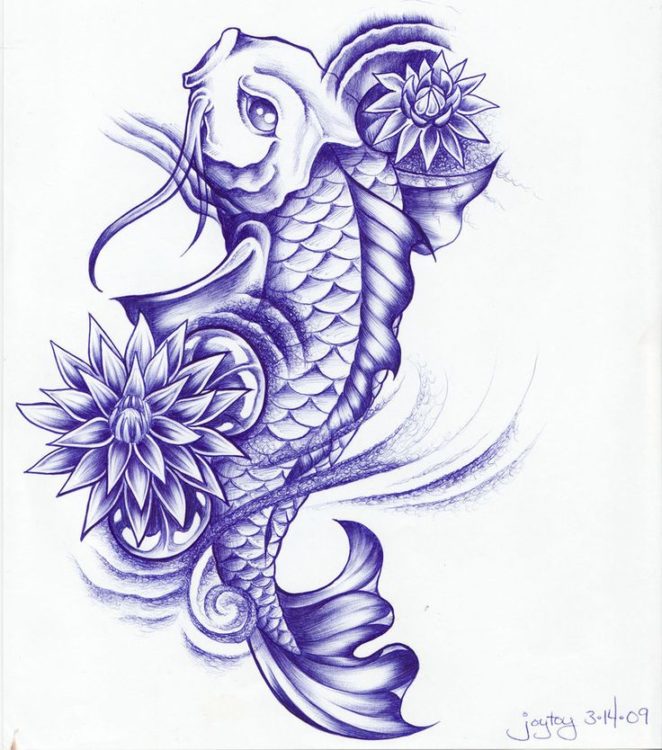 KoiFish Half Sleeve Tattoo - Virily